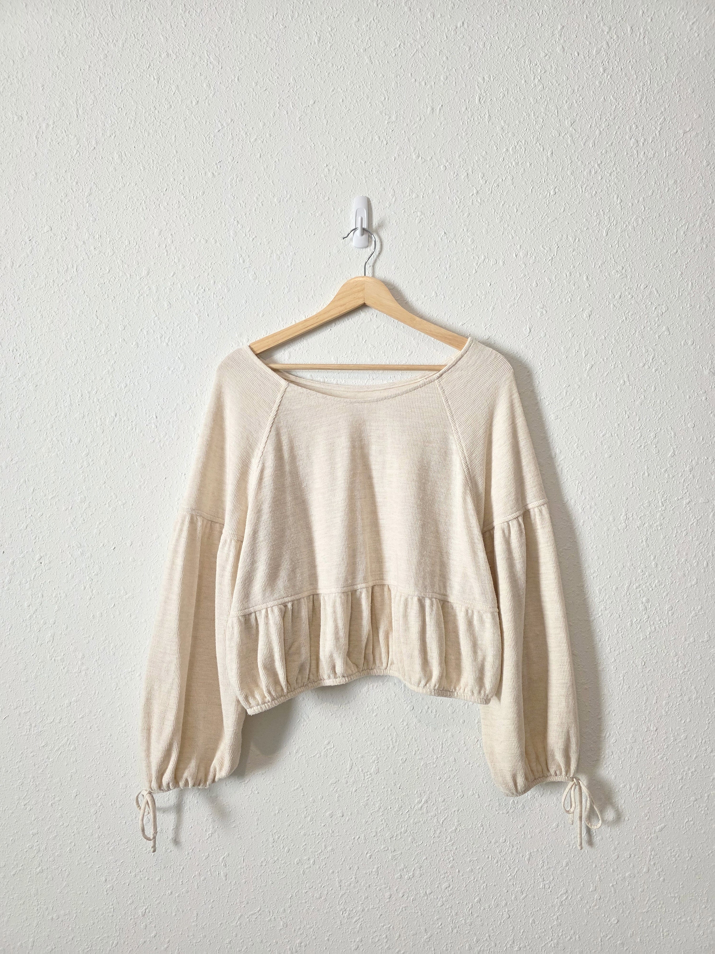 Aerie Puff Sleeve Textured Top (M)