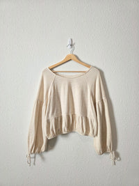 Aerie Puff Sleeve Textured Top (M)
