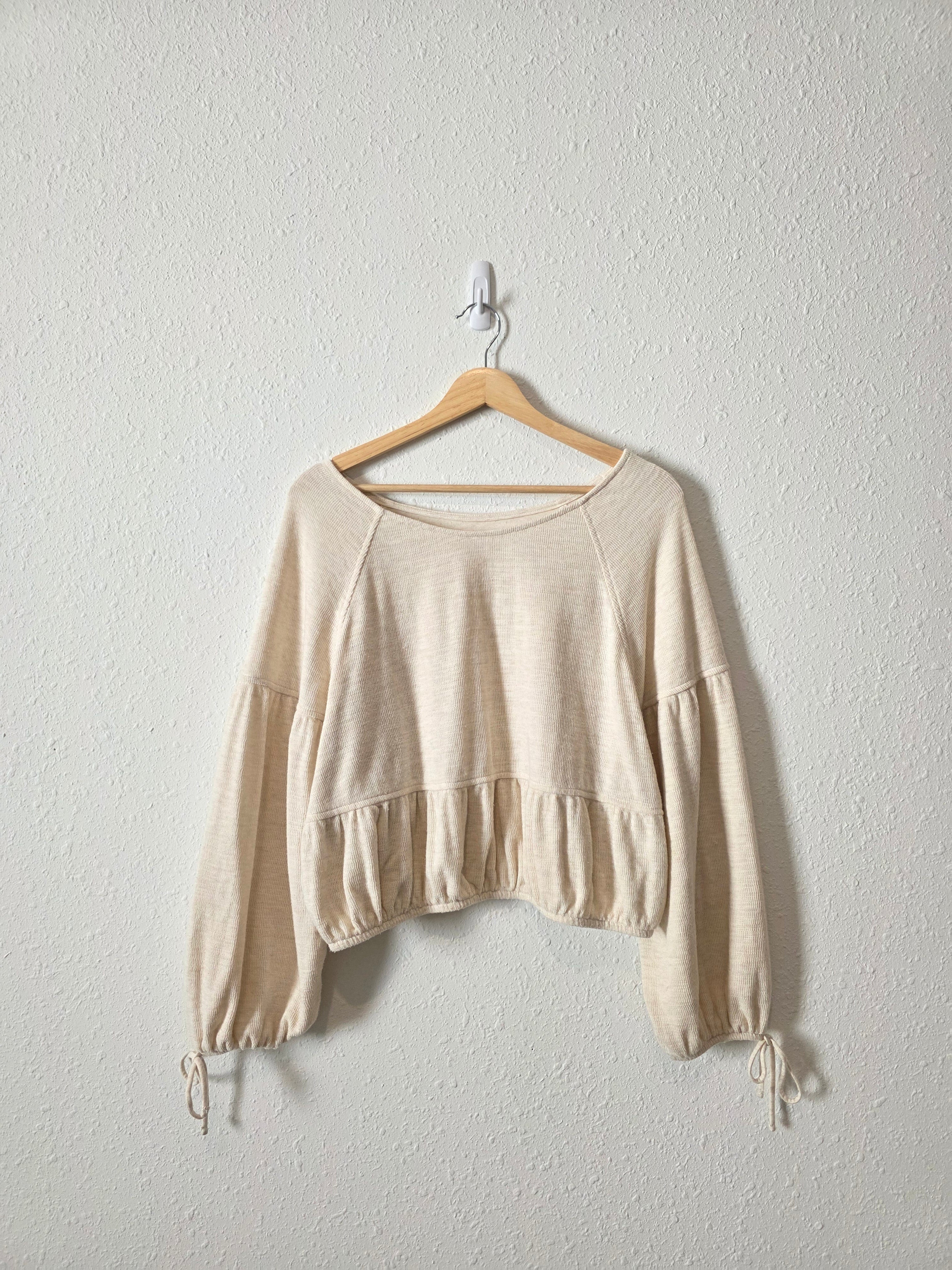 Aerie Puff Sleeve Textured Top (M)