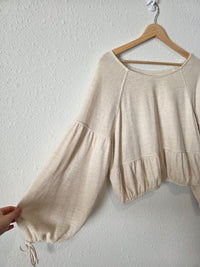 Aerie Puff Sleeve Textured Top (M)