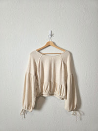 Aerie Puff Sleeve Textured Top (M)