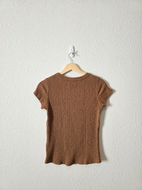 Everlane Ribbed Crewneck Tee (S)