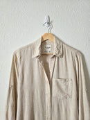 Abercrombie Oat Linen Blend Shirt Dress (XSP)