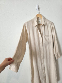 Abercrombie Oat Linen Blend Shirt Dress (XSP)