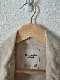 Abercrombie Oat Linen Blend Shirt Dress (XSP)