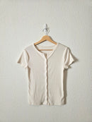 Abercrombie Ribbed Button Up Tee (S)