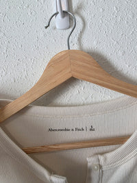 Abercrombie Ribbed Button Up Tee (S)