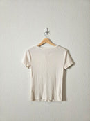 Abercrombie Ribbed Button Up Tee (S)