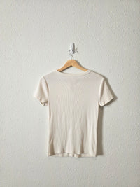 Abercrombie Ribbed Button Up Tee (S)