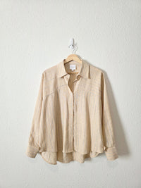 Sundays Oversized Cotton Linen Button Up (XS)
