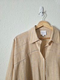 Sundays Oversized Cotton Linen Button Up (XS)