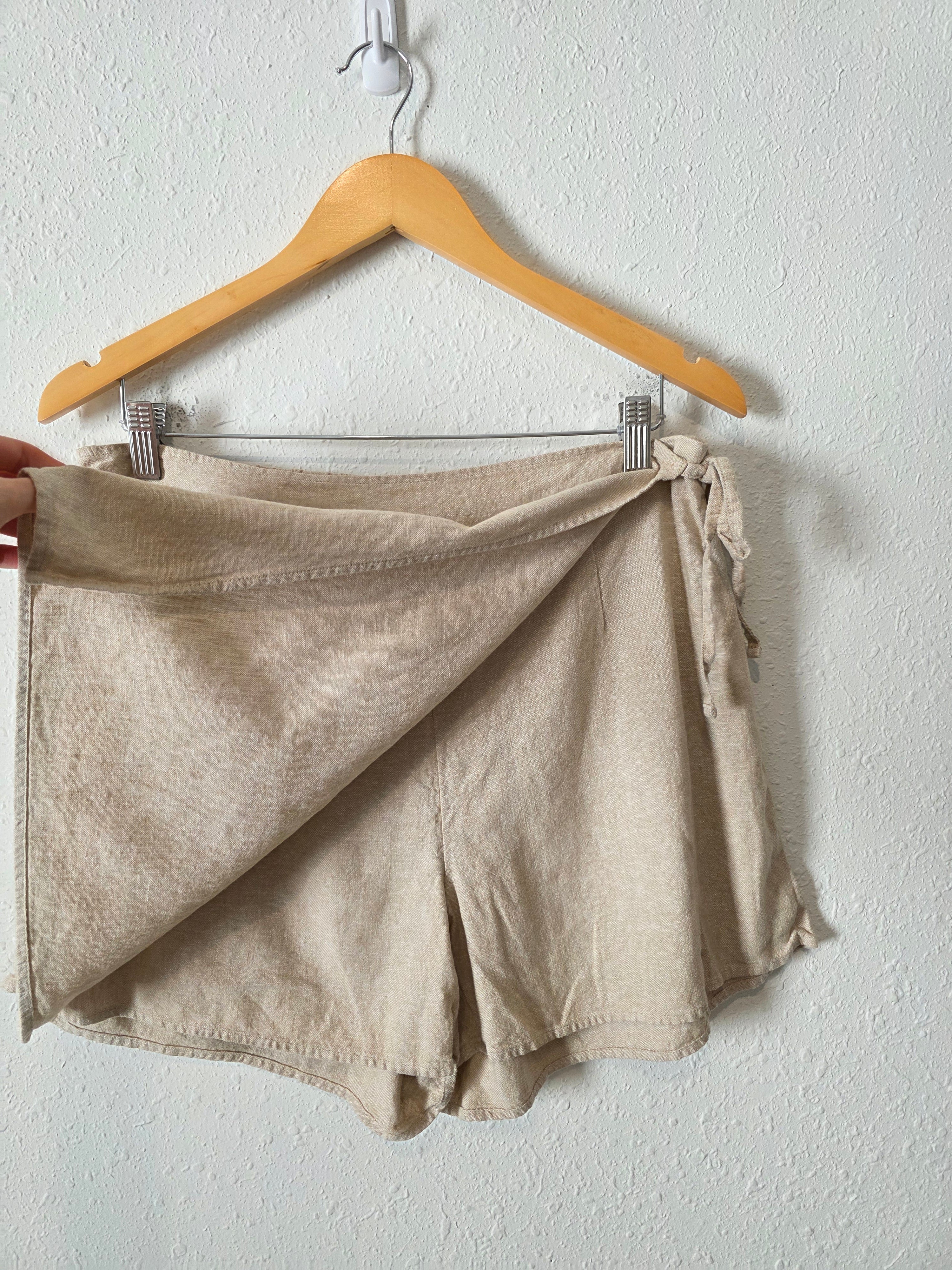 Linen Blend Skort Set (L)