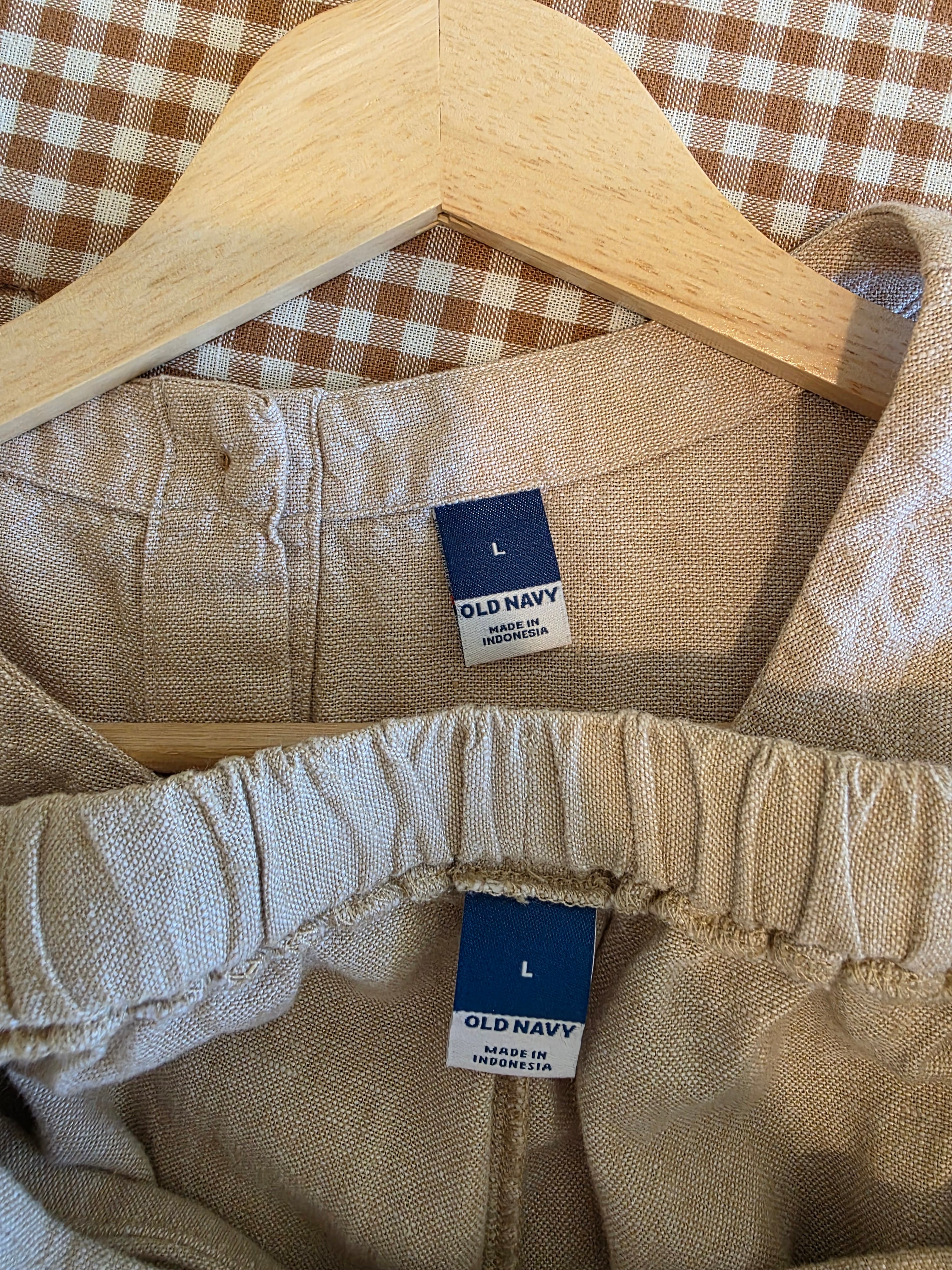 Linen Blend Skort Set (L)