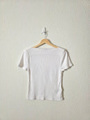 J.Crew Ribbed Boatneck Tee (S)