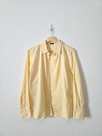 J.Crew Yellow Striped Cotton Button Up (L)
