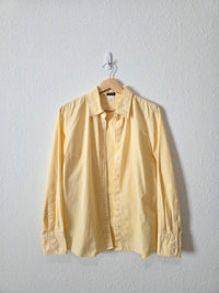 J.Crew Yellow Striped Cotton Button Up (L)