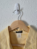 J.Crew Yellow Striped Cotton Button Up (L)