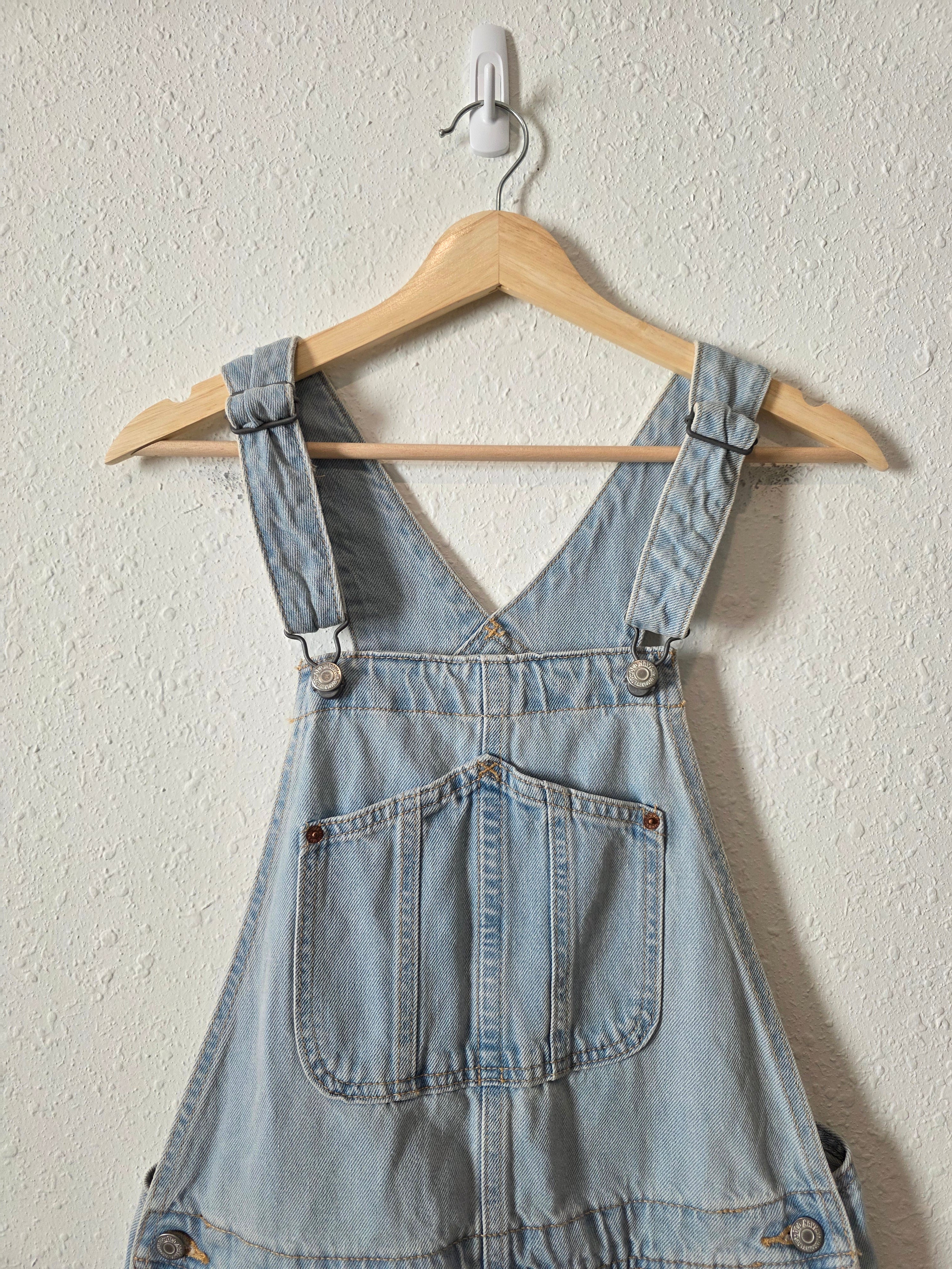 Light Wash Denim Shortalls (M)