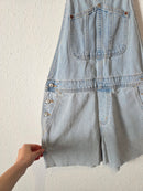 Light Wash Denim Shortalls (M)