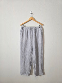 Quince Striped Linen Straight Pants (M)