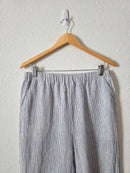 Quince Striped Linen Straight Pants (M)