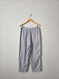 Quince Striped Linen Straight Pants (M)