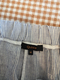 Quince Striped Linen Straight Pants (M)