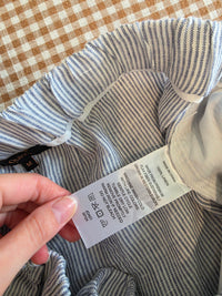 Quince Striped Linen Straight Pants (M)
