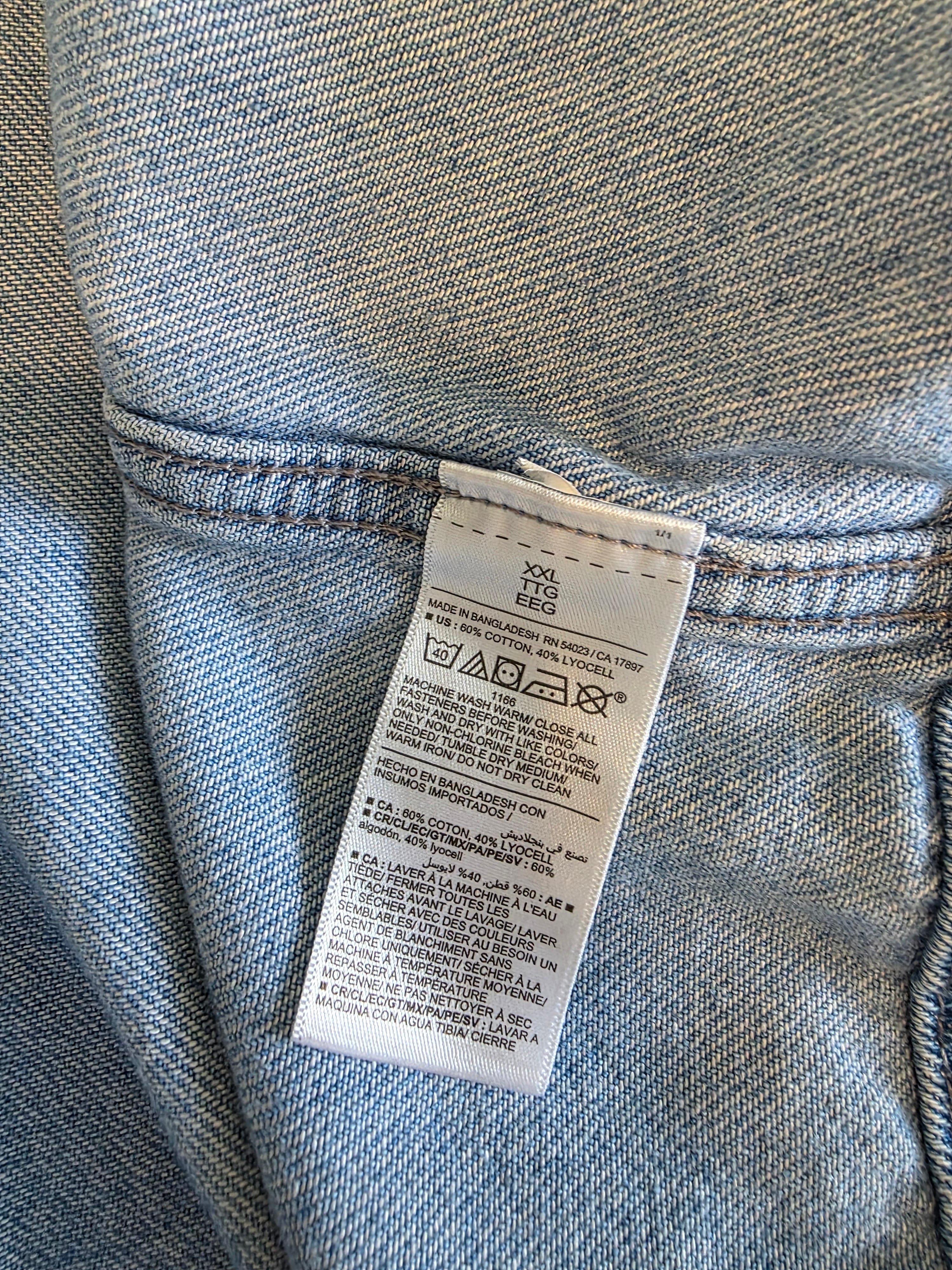 Denim Button Up Chore Jacket (XXL)