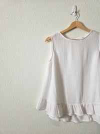 Grade & Gather Cotton Gauze Tank (S)