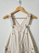 Ecru Slouchy Denim Shortalls (M)