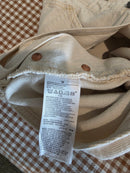 Ecru Slouchy Denim Shortalls (M)