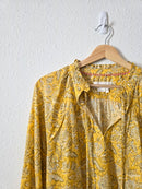 Anthropologie Floral Tasseled Blouse (S)