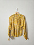 Anthropologie Floral Tasseled Blouse (S)