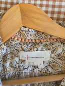 Anthropologie Floral Tasseled Blouse (S)