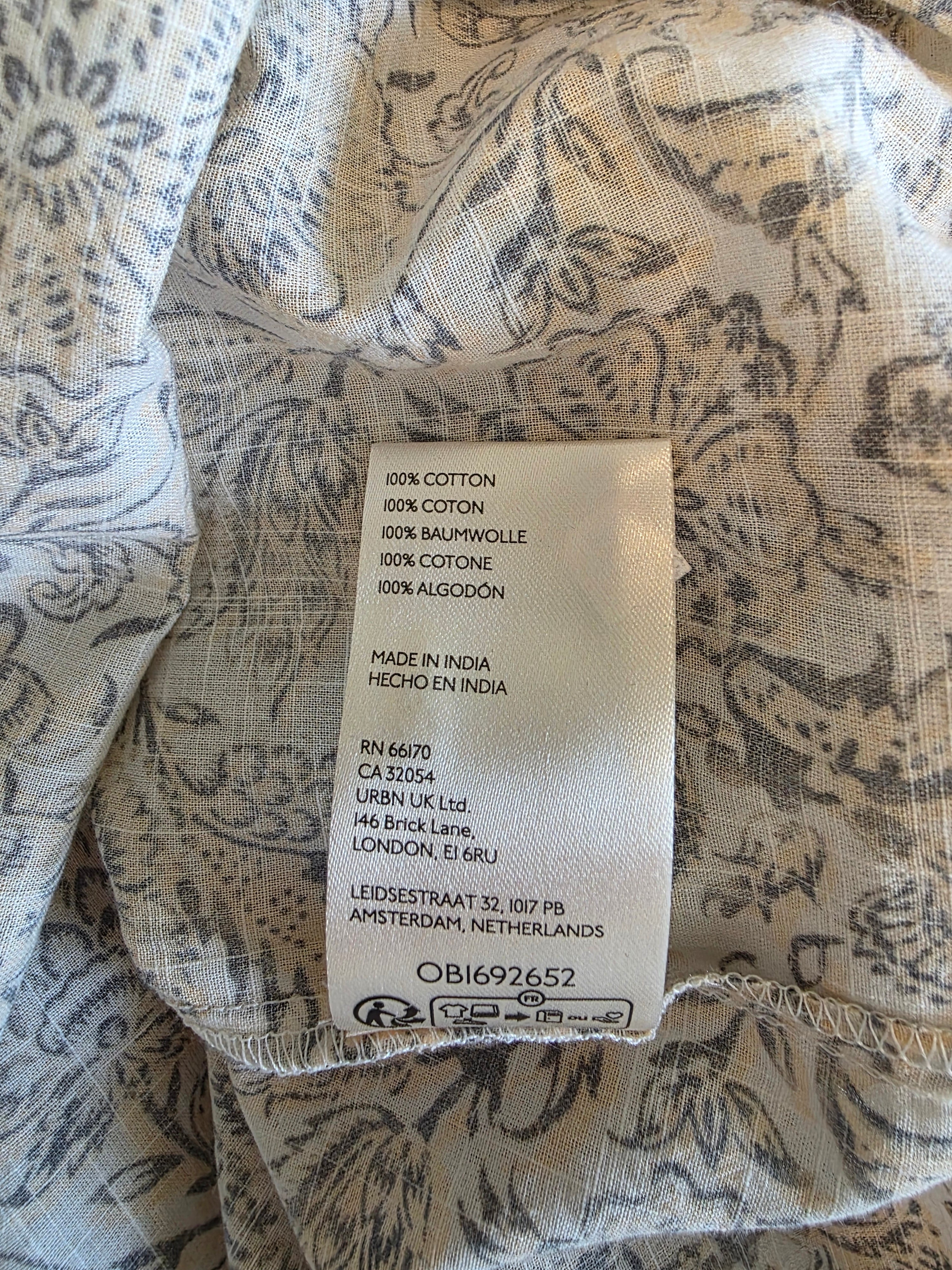 Anthropologie Floral Tasseled Blouse (S)