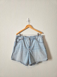 Light Wash Relaxed Denim Shorts (16)