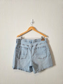 Light Wash Relaxed Denim Shorts (16)
