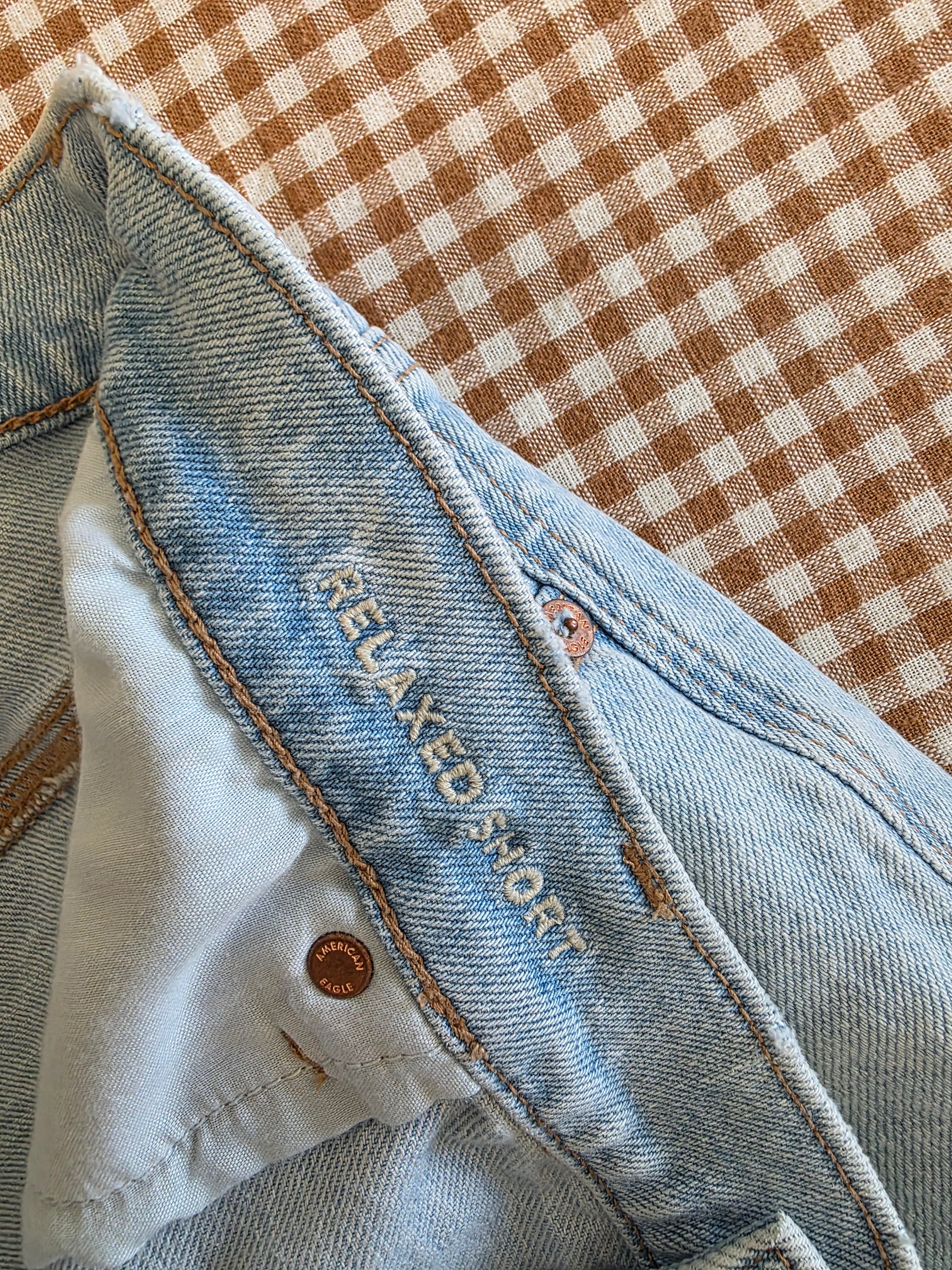 Light Wash Relaxed Denim Shorts (16)