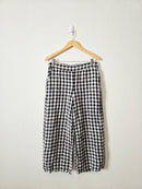 Loft Gingham Wide Leg Pants (M)