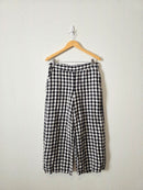 Loft Gingham Wide Leg Pants (M)