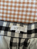 Loft Gingham Wide Leg Pants (M)
