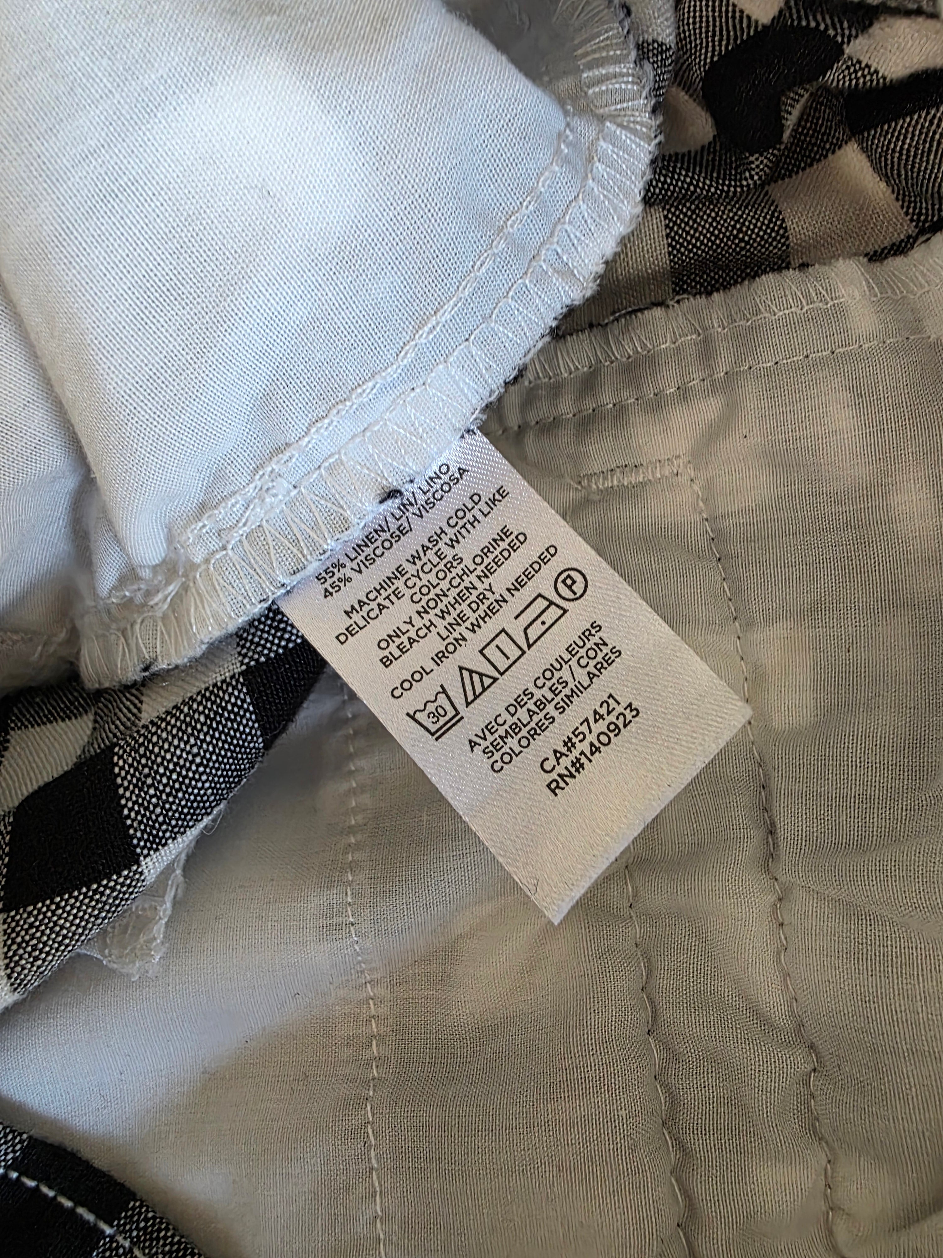 Loft Gingham Wide Leg Pants (M)