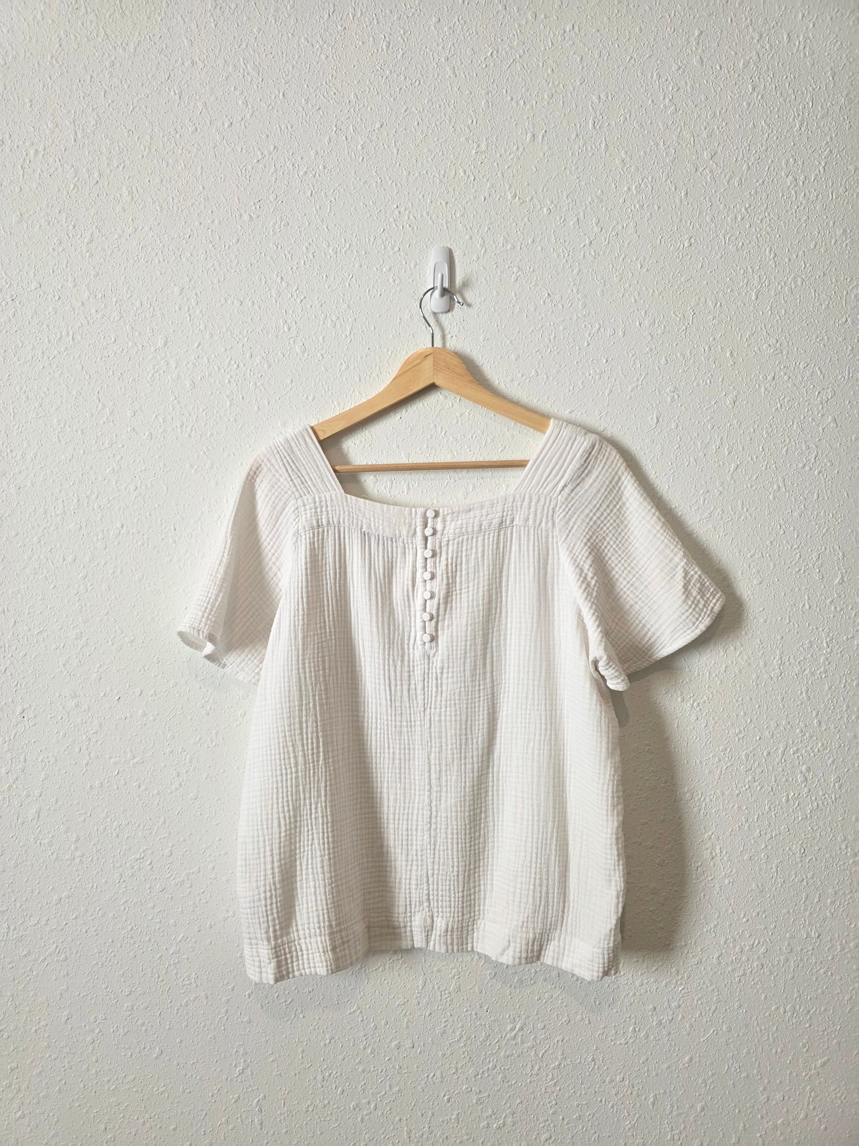 Madewell Cotton Gauze Top (M)