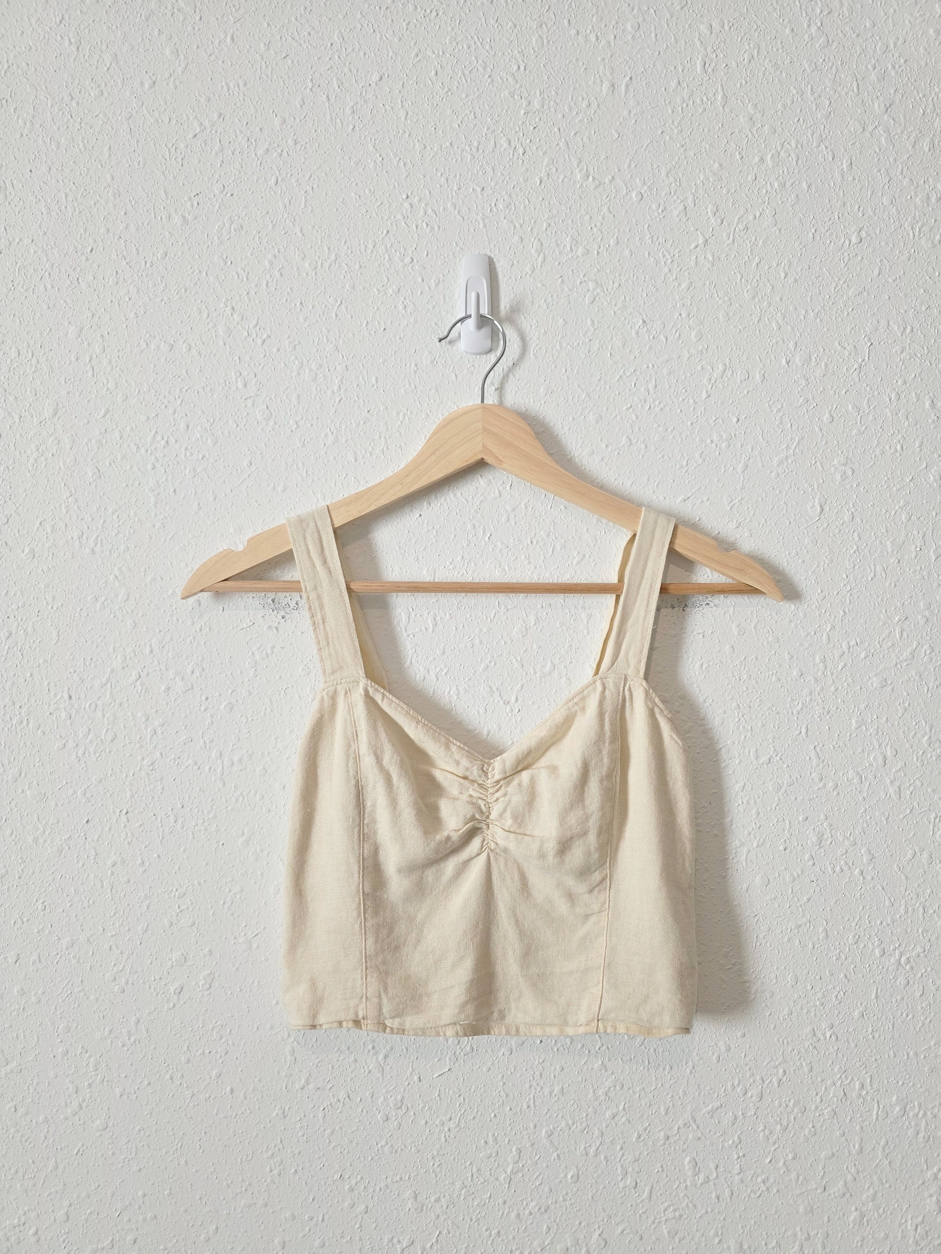 Abercrombie Crop Linen Blend Tank (XS)