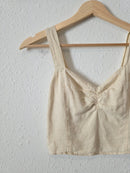 Abercrombie Crop Linen Blend Tank (XS)