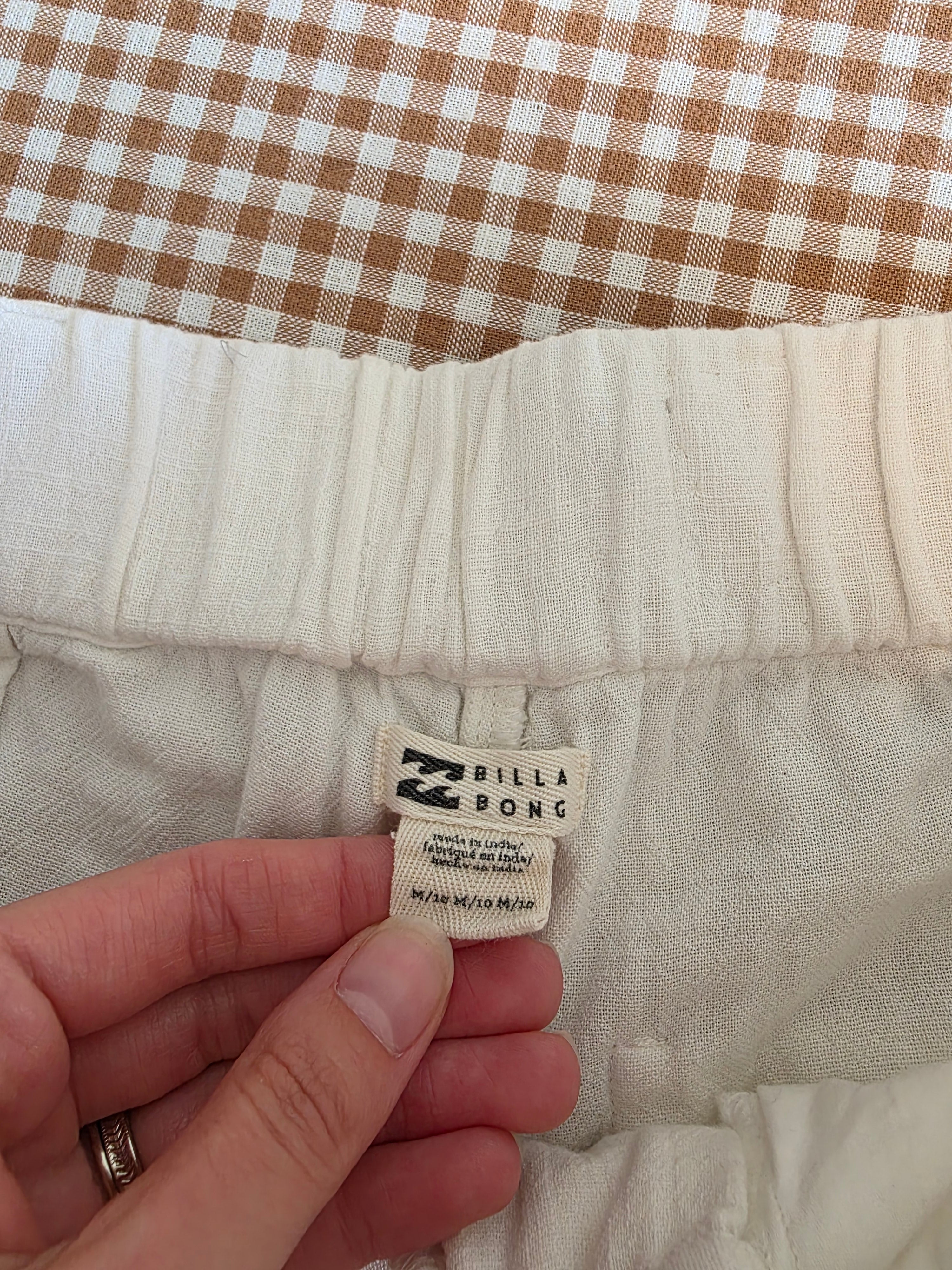 Billabong Wide Leg Cotton Pants (M)