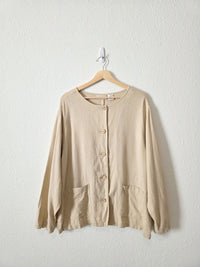 Vintage Linen Blend Chore Button Up (XL)