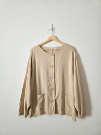 Vintage Linen Blend Chore Button Up (XL)