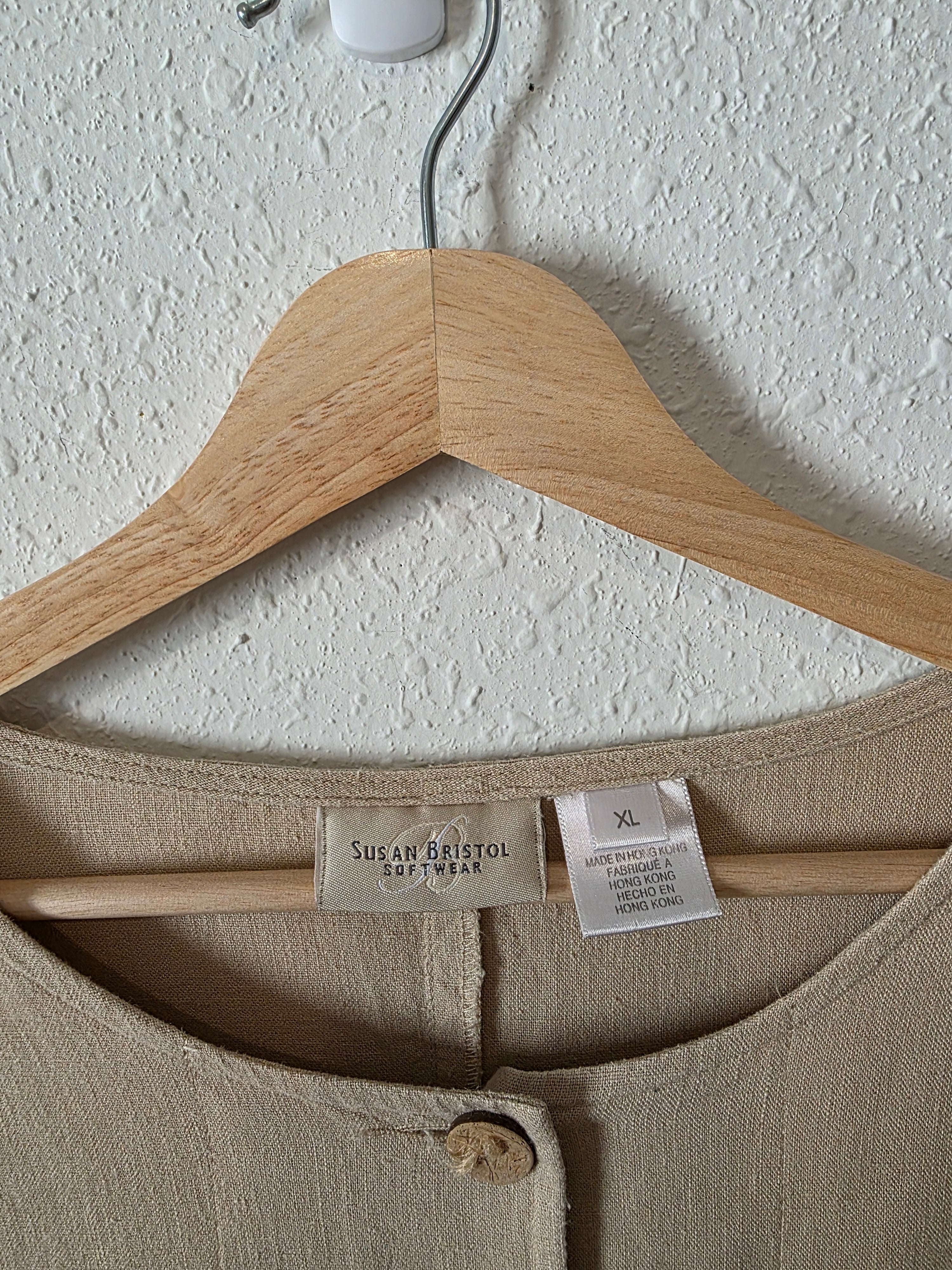 Vintage Linen Blend Chore Button Up (XL)